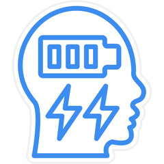 Vector Design Brain Recharge Icon Style