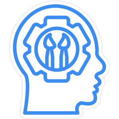 Vector Design Artistic Thinking Icon Style
