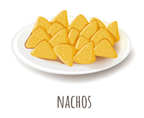 Nachos, flavorful and popular mexican tortilla
