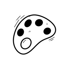 Hand Drawn Colour Palette Illustration. Doodle Vector. Isolated on White Background - EPS 10 Vector