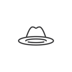 Mens hat line icon
