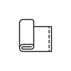 Fabric roll line icon
