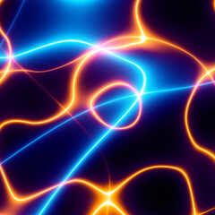 Bright glowing multidimensional plasma force field. Abstract glowing background