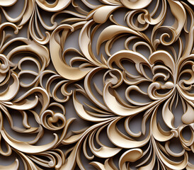 3D Filigree Seamless Patterns