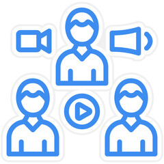 Social Media Audience Icon Style