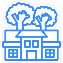 Eco House Icon Style