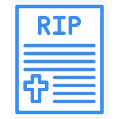 Death Certificate Icon Style