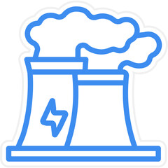 Factory Chimneys Icon Style