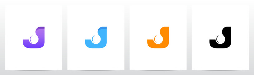 Water Drop Drip Melt Letter Logo Design J