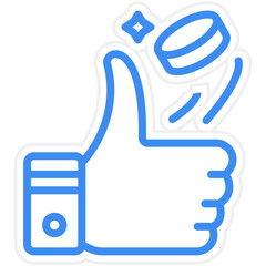 Coin Toss Icon Style