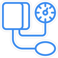 Blood Pressure Gauge Icon Style