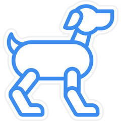 Robot Dog Icon Style