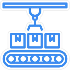 Conveyor Robot Icon Style