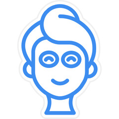 Facial Mask Icon Style
