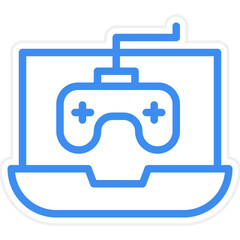 Gaming Laptop Icon Style