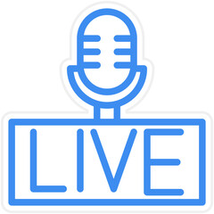Live Podcast Icon Style