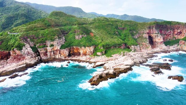 Longdong Bay at Northeast coast of Taiwan (New Taipei City and Yilan) National Scenic Area.