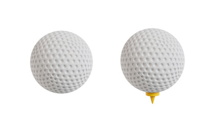 3D illustration Sport Icon Golf Ball PNG Isolated High Resolution For Website And App Design Transparent Background  Simple Cartoon Design Minimal Bright Render In Toy Style