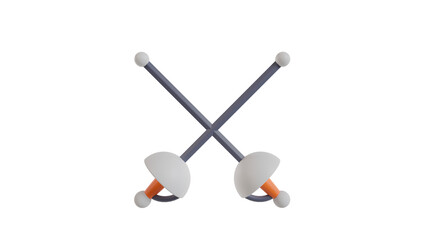 3D illustration Sport Icon Sword PNG Isolated High Resolution For Website And App Design Transparent Background  Simple Cartoon Design Minimal Bright Render In Toy Style