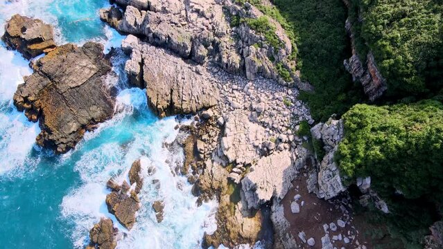 Longdong Bay at Northeast coast of Taiwan (New Taipei City and Yilan) National Scenic Area.