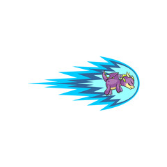 vector cute flying dragon mythology