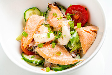 asian lunch in the bowl