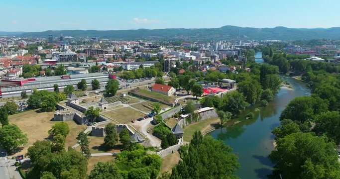 Aerial view of Banja Luka in Bosnia