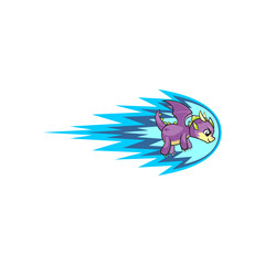 vector cute flying dragon creature