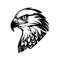 falcon Logo Monochrome Design Style