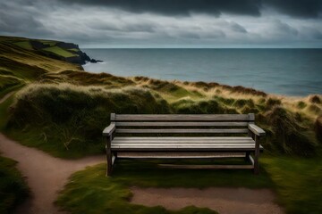 bench overlooking the sea - Powered by Adobe