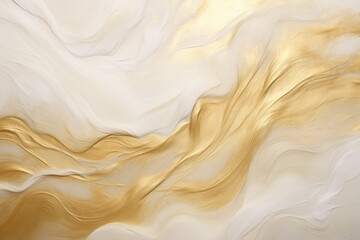 luxury texture of liquid waves gold and white marble abstract - obrazy, fototapety, plakaty