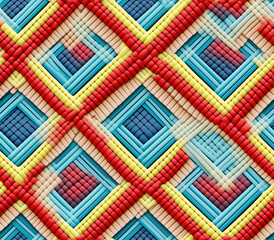 3D Vintage Cross-stitch Seamless Patterns