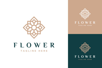 unique luxury flower design logo - obrazy, fototapety, plakaty
