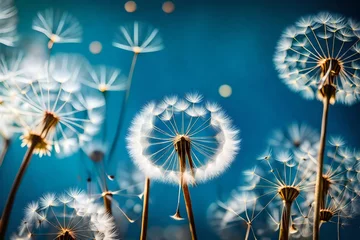 Foto op Plexiglas dandelion on blue sky © HUSNA