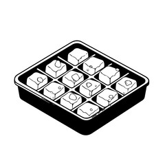 ice cube tray Logo Monochrome Design Style