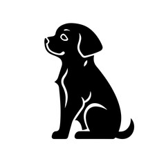 Labrador Retriever Logo Monochrome Design Style