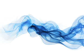 Calm Flow of Blue Smoke on transparent background PNG