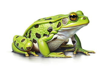 Bullfrog in Nature on transparent background PNG - obrazy, fototapety, plakaty