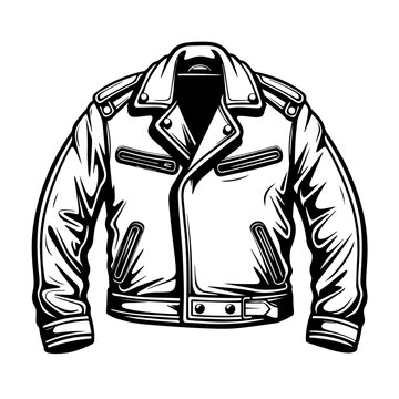 Leather Jacket Logo Monochrome Design Style