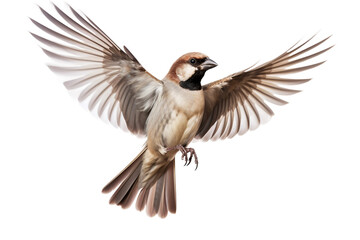 Sparrow Removal Artistry on transparent background PNG - obrazy, fototapety, plakaty