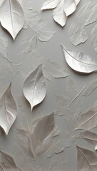 Paper Textures with white silver leaf	