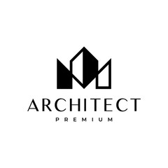 M letter house home logo vector icon illustration