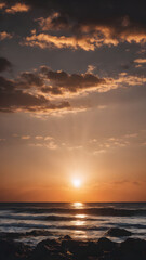 Obraz premium sunset at the beach