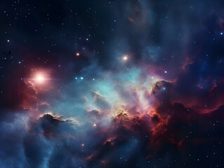 Fototapeta premium Breathtaking Galaxy in the Deep Space AI Artwork