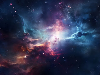 Fototapeta premium Breathtaking Galaxy in the Deep Space AI Artwork