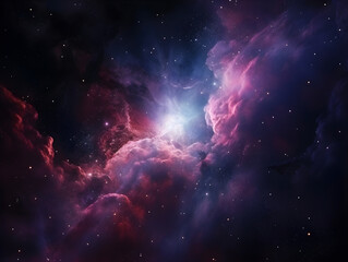 Obraz premium Breathtaking Galaxy in the Deep Space AI Artwork