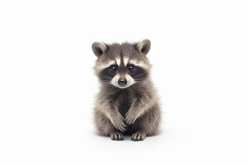 adorable baby raccoon character