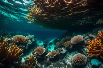 Fototapeten coral reef in the sea © HUSNA