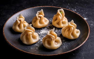 Capture the essence of Jiaozi in a mouthwatering food photography shot Generative AI