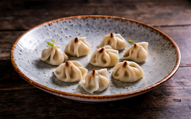 Capture the essence of Jiaozi in a mouthwatering food photography shot Generative AI